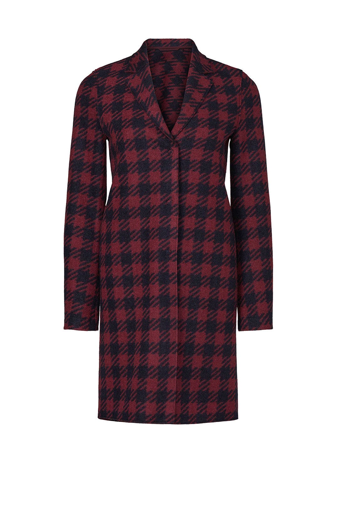 Red Gingham Coat by Harris Wharf London 4