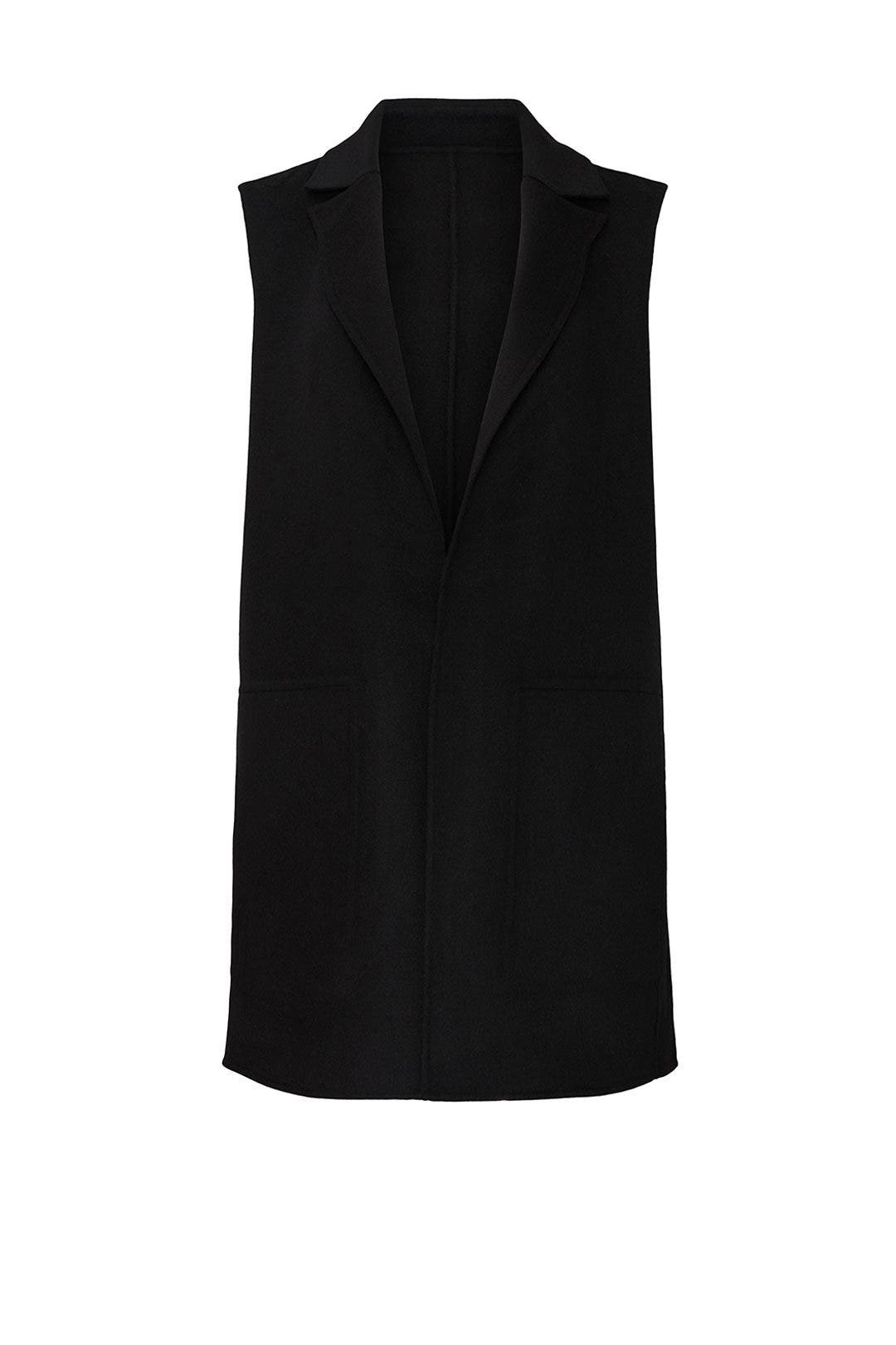 Black Short Blazer Vest by Victor Alfaro x RTR 4