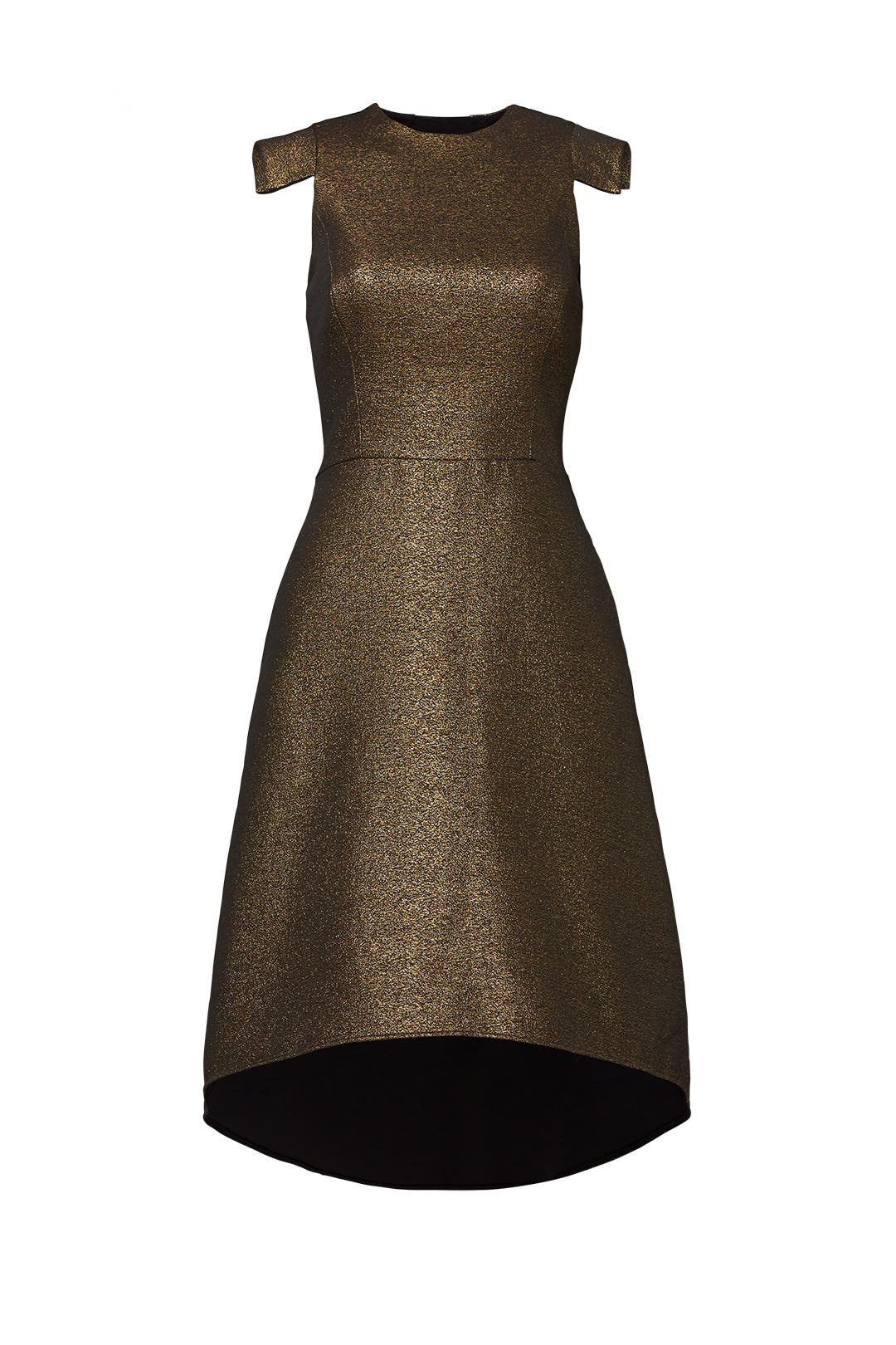 Antique Gold Jacquard Dress by HALSTON for 59 Rent the Runway