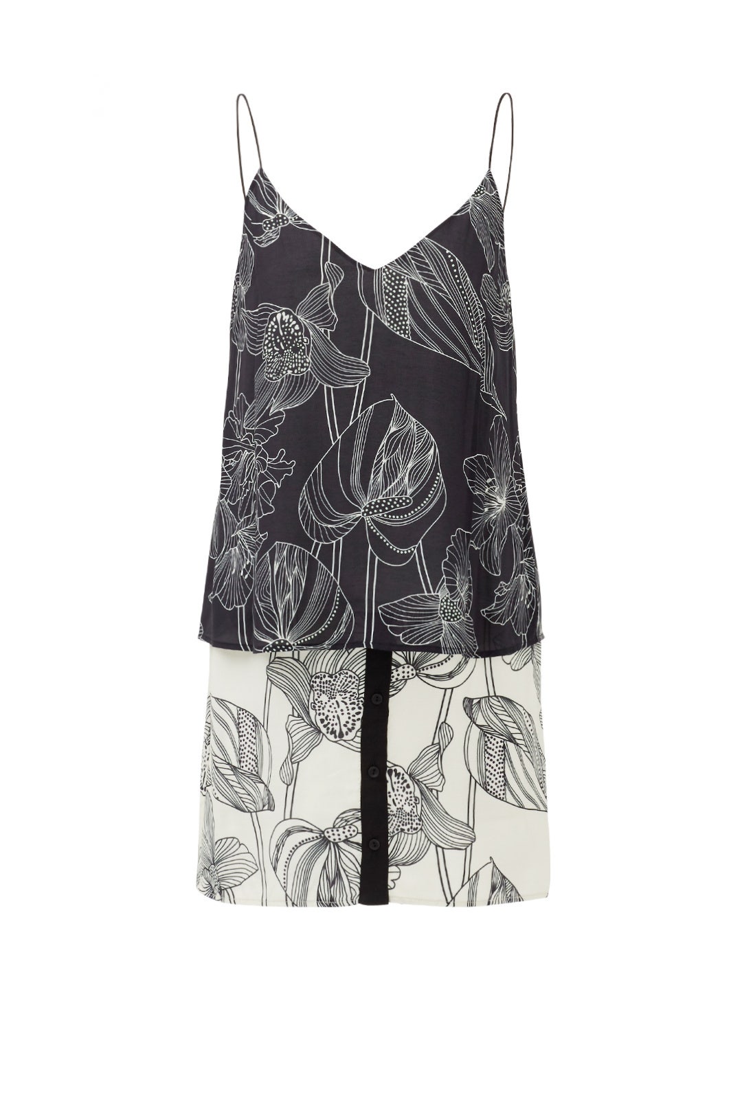 Black Flora Fauna Tank Dress by Corey