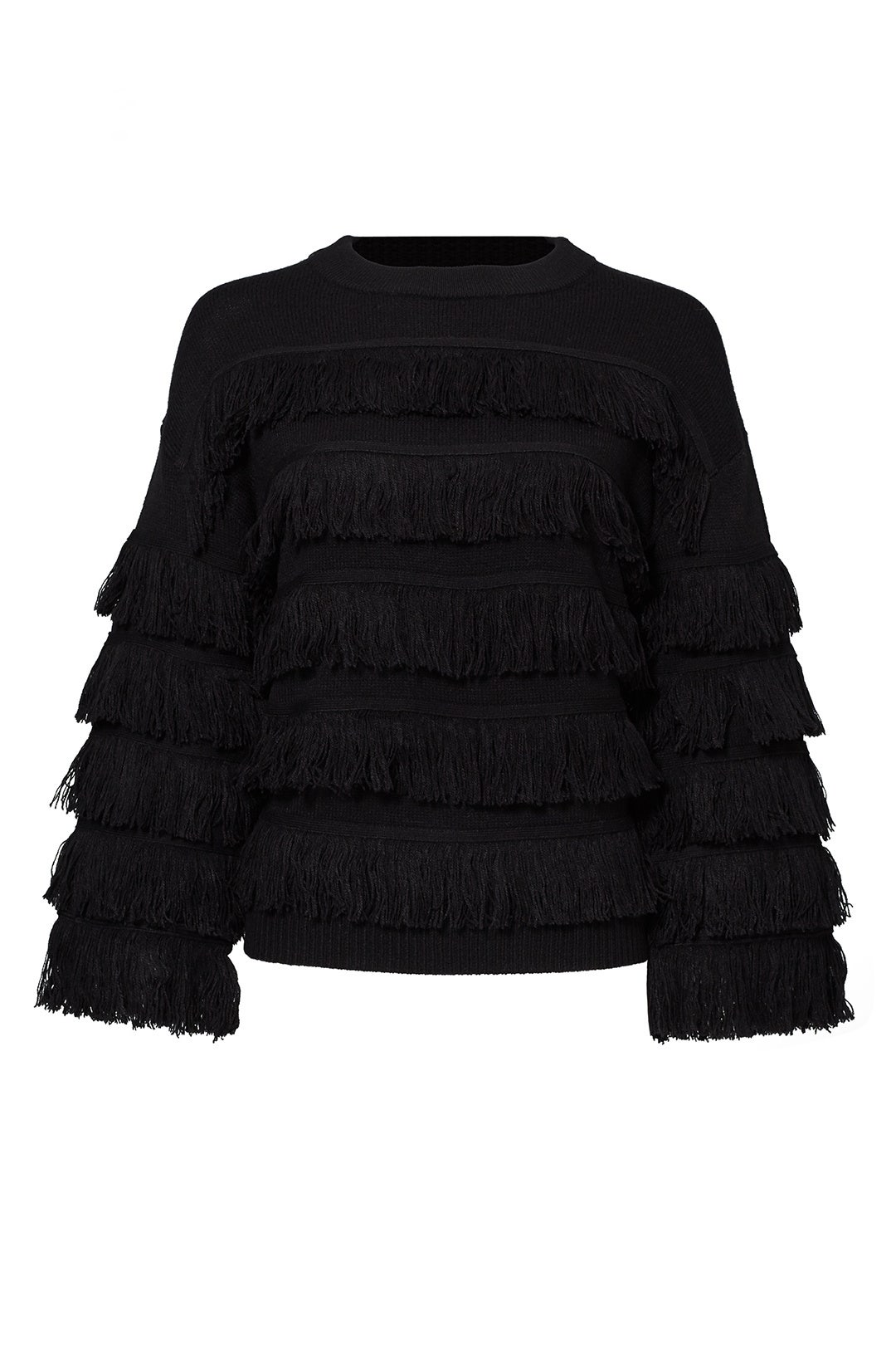 Black Ruffle Sweater by English Factory 3