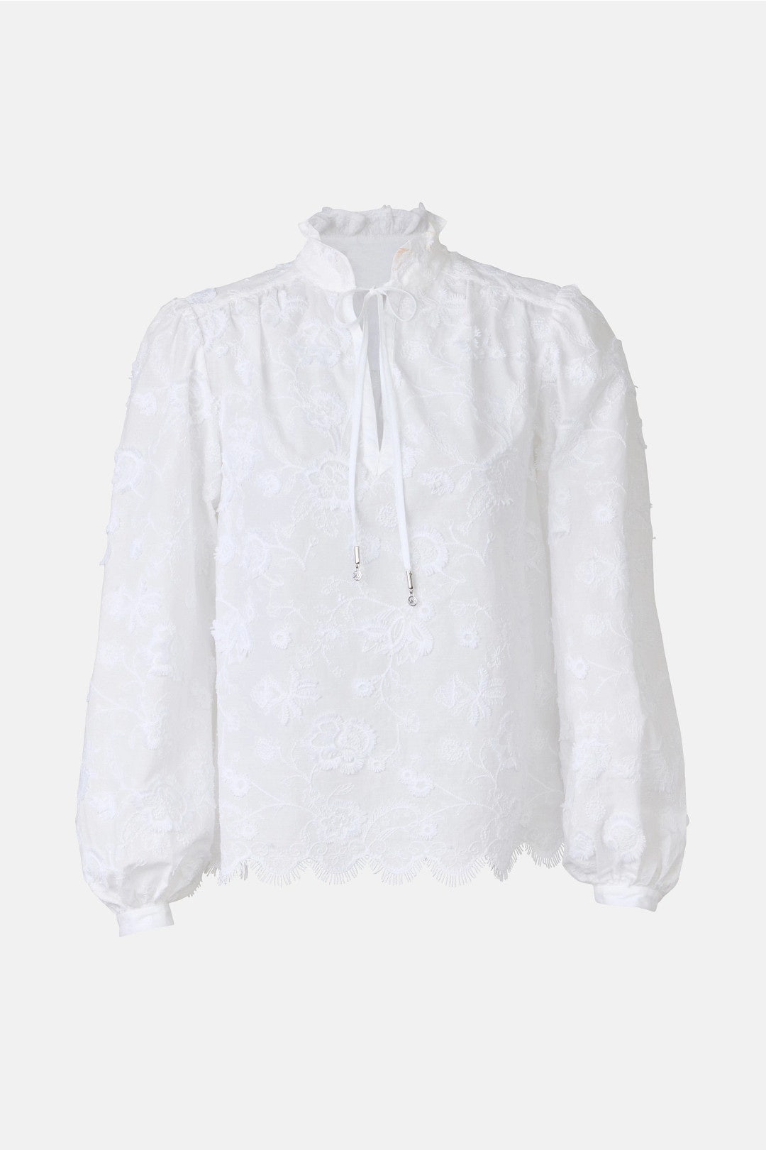 Embroidered Cotton Frill Blouse by MICHAEL KORS
