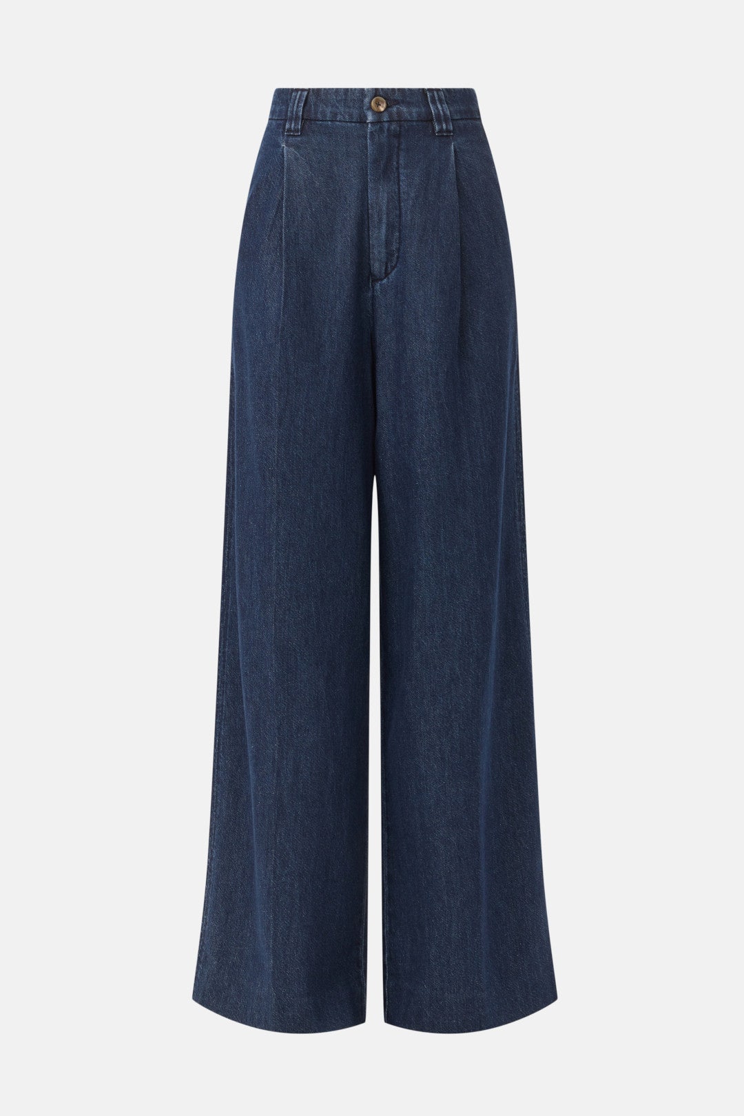 Hepburn Wide Leg Pleated Jeans