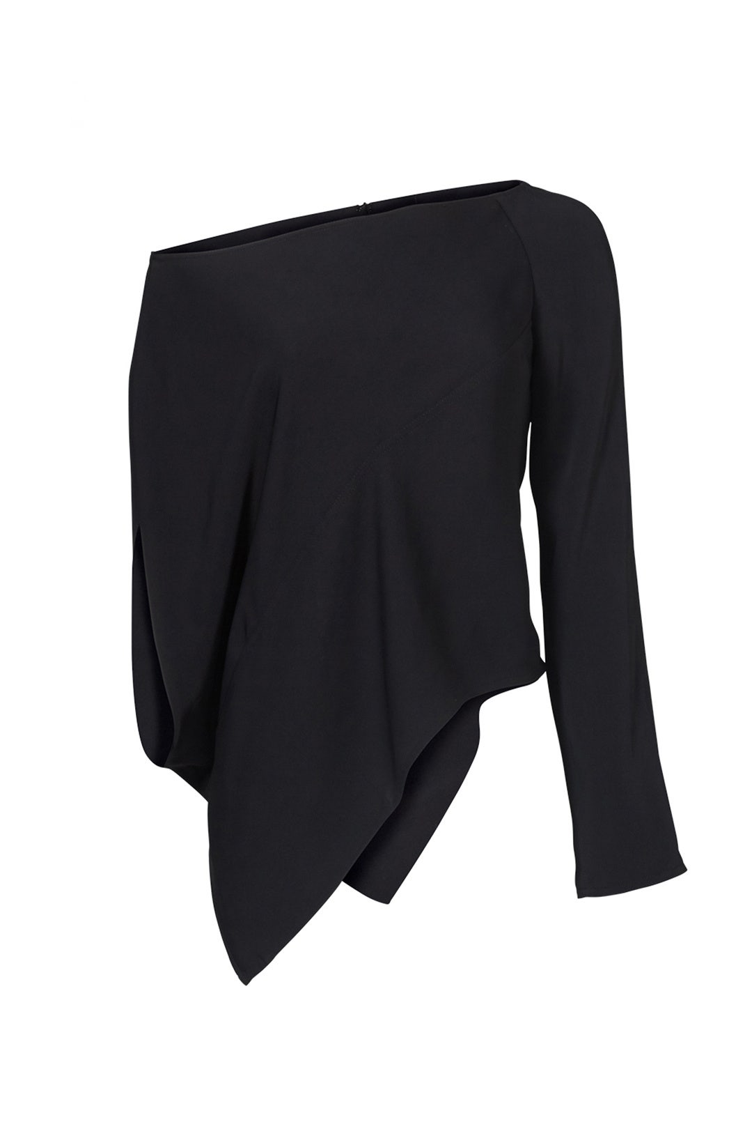 Black Single Sleeve Top by KAUFMANFRANCO