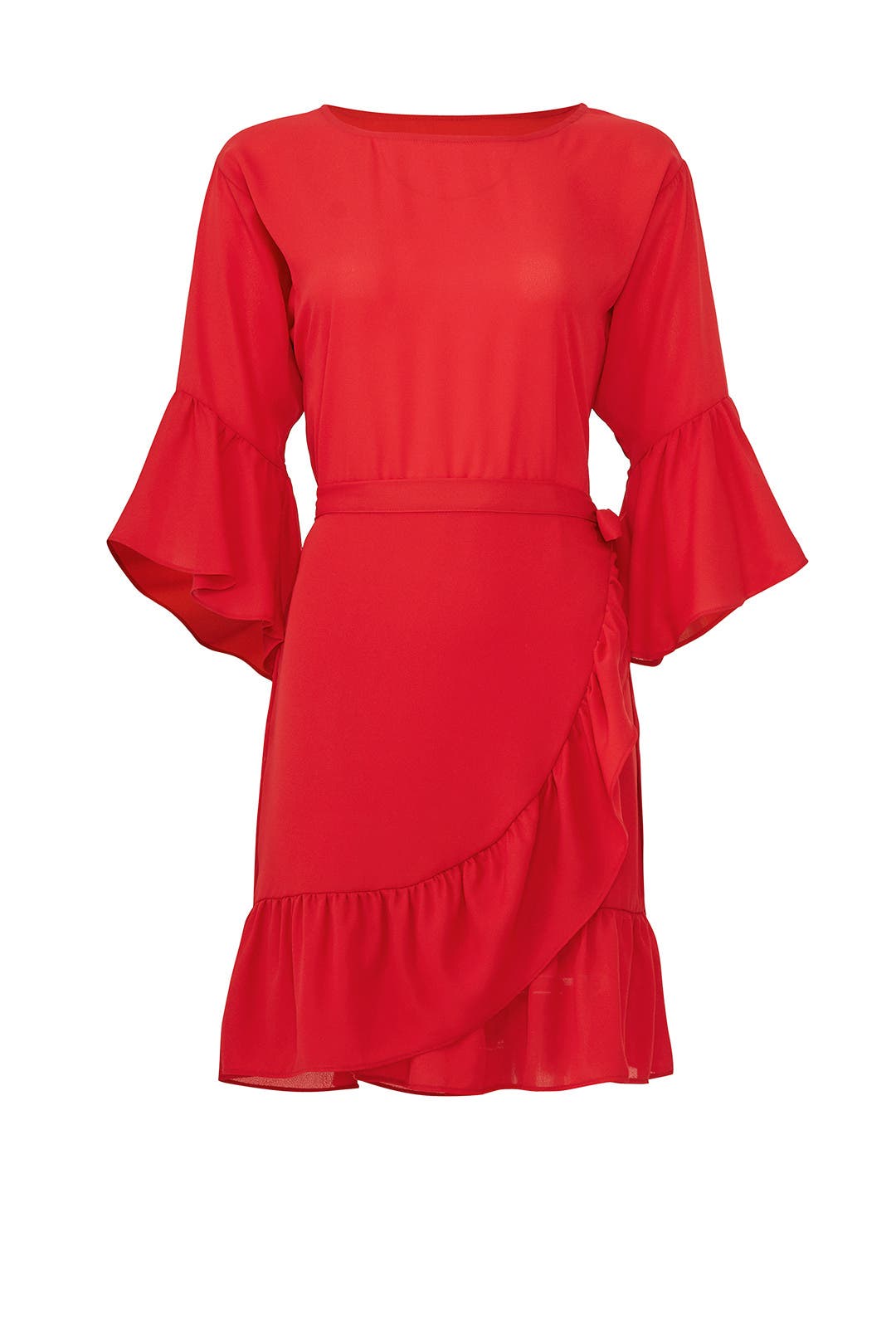 Astrid Red Apron Wrap Dress by B Collection by Bobeau for $29 | Rent ...