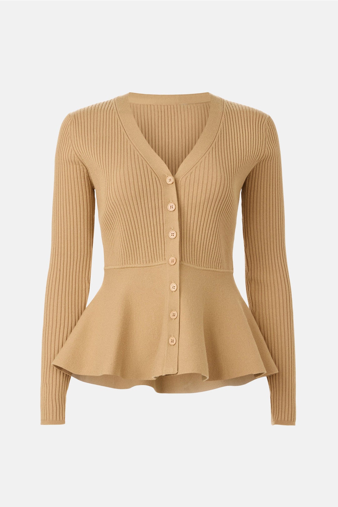 Tan V-Neck Cardigan by Jason Wu x RTR 4
