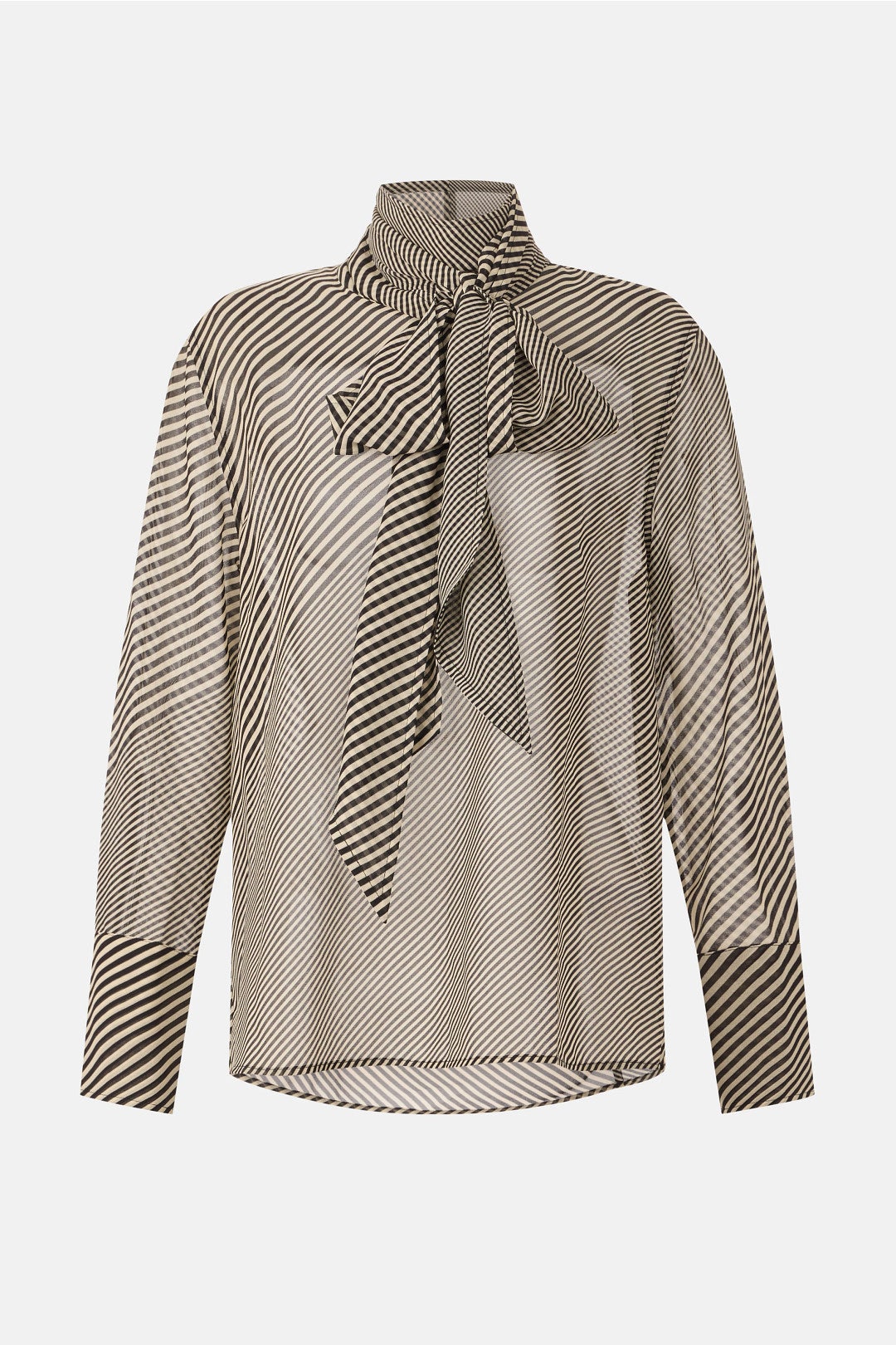Sheer Tie Neck Blouse by Ronny Kobo x RTR 4