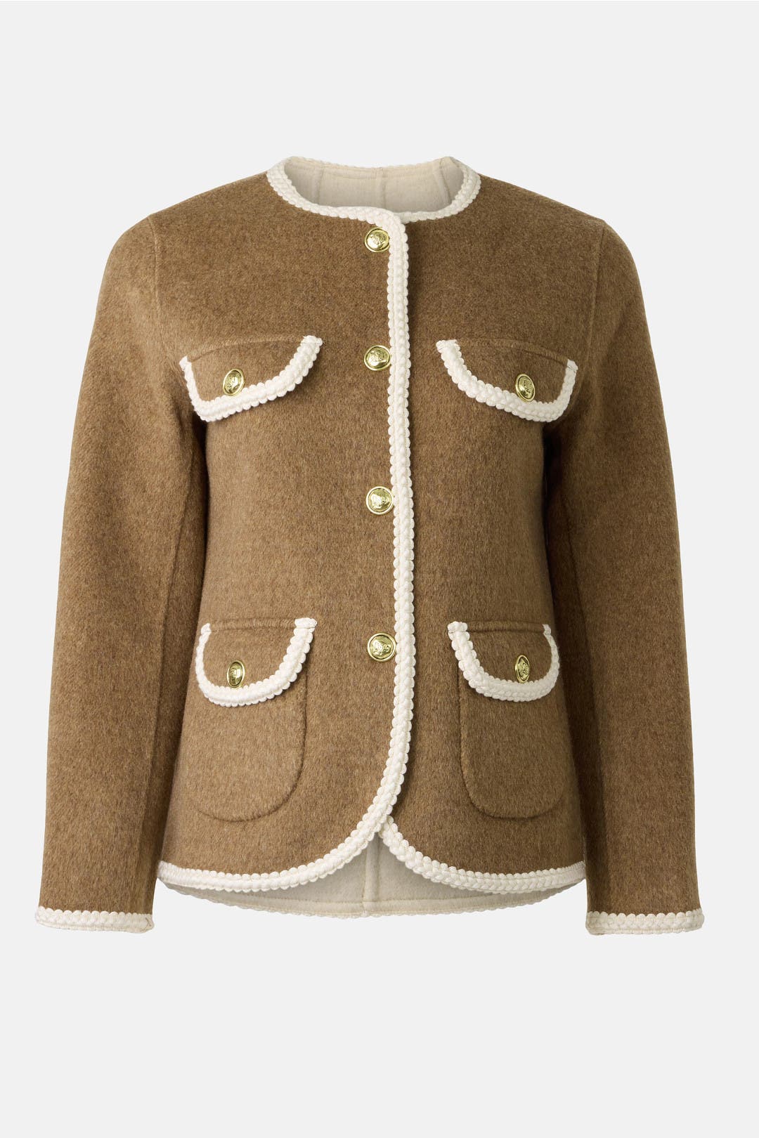 Double-Faced Brown Jacket by Sandro | Rent the Runway
