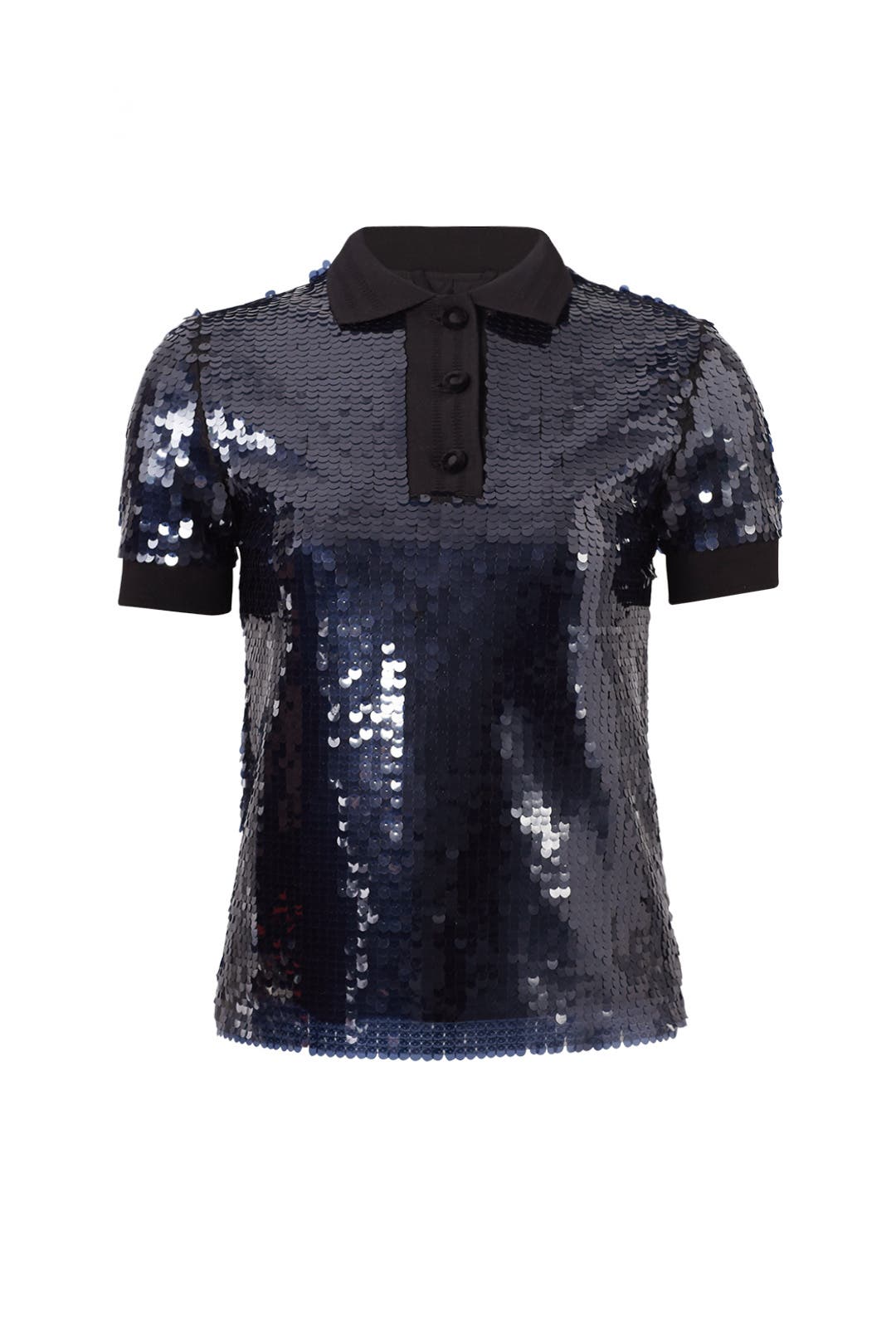 Sequin Polo Top by Carven for $29 | Rent the Runway