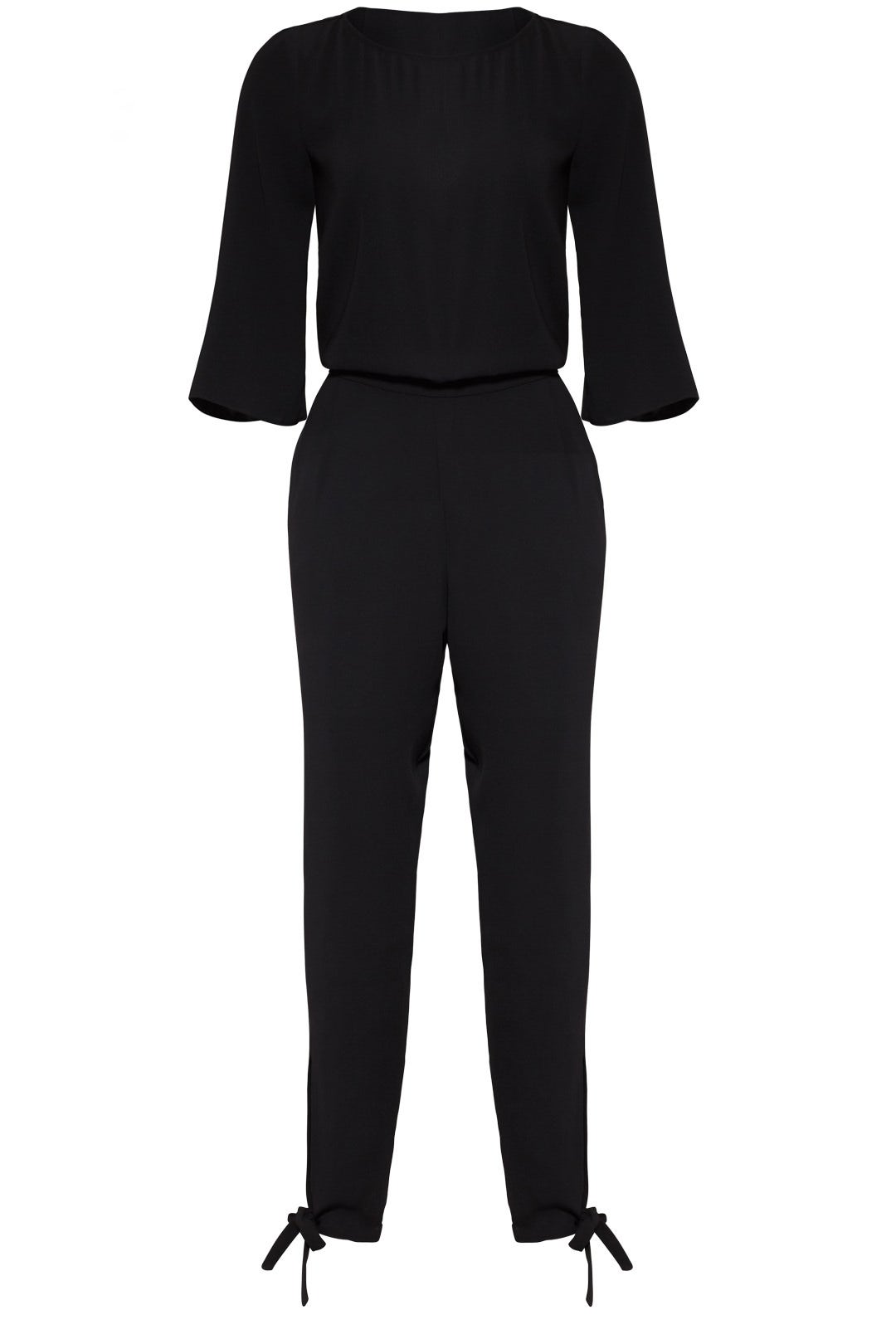 Tie Hem Jumpsuit by HALSTON