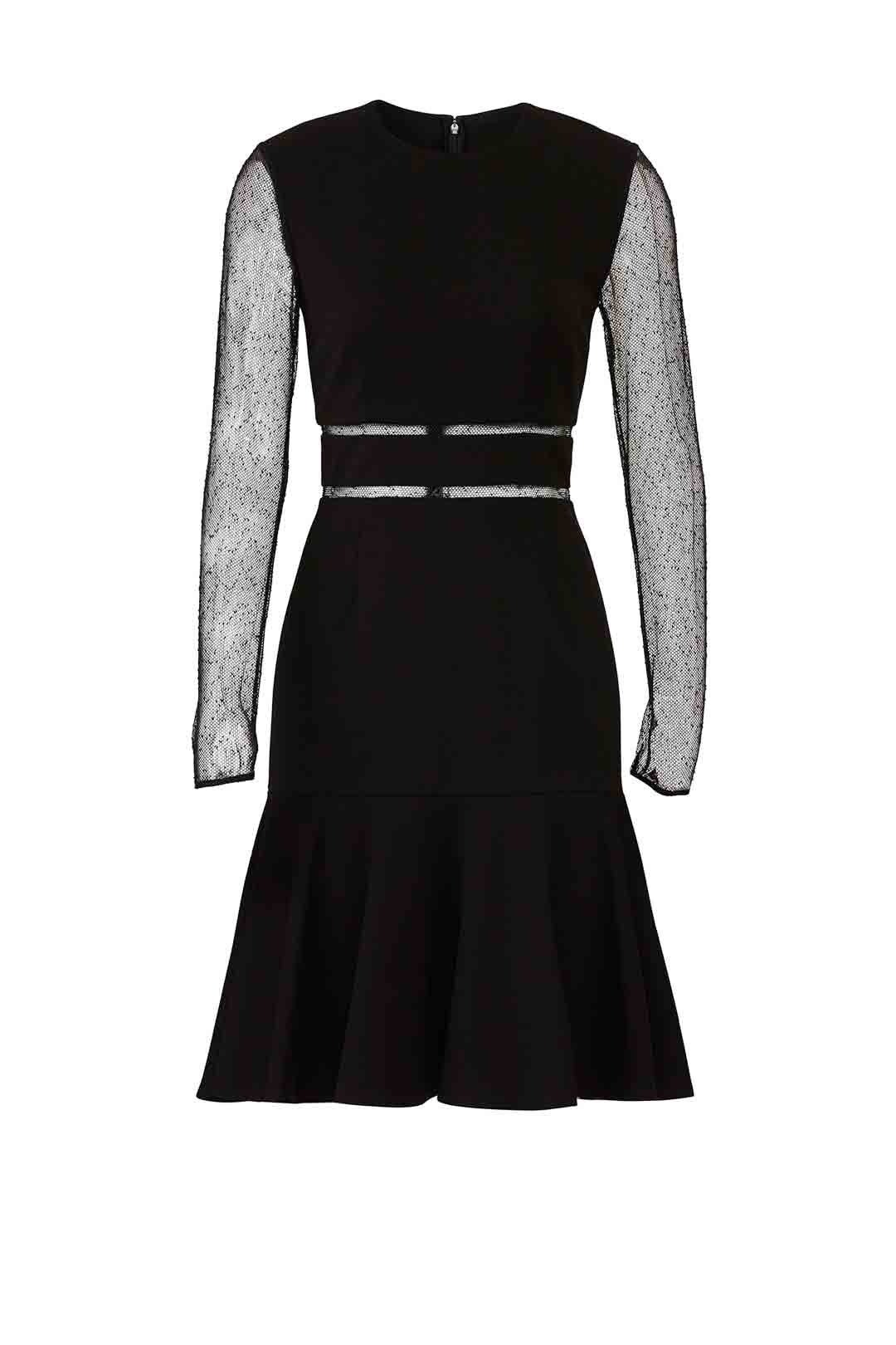 Black Mesh Panels Dress by Jason Wu Collection