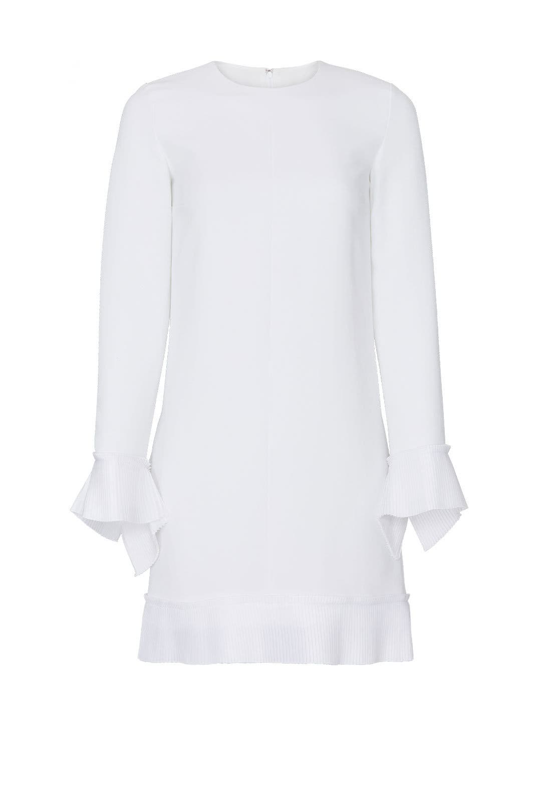 White Pleat Detail Dress by Victoria Victoria Beckham for $80 | Rent ...