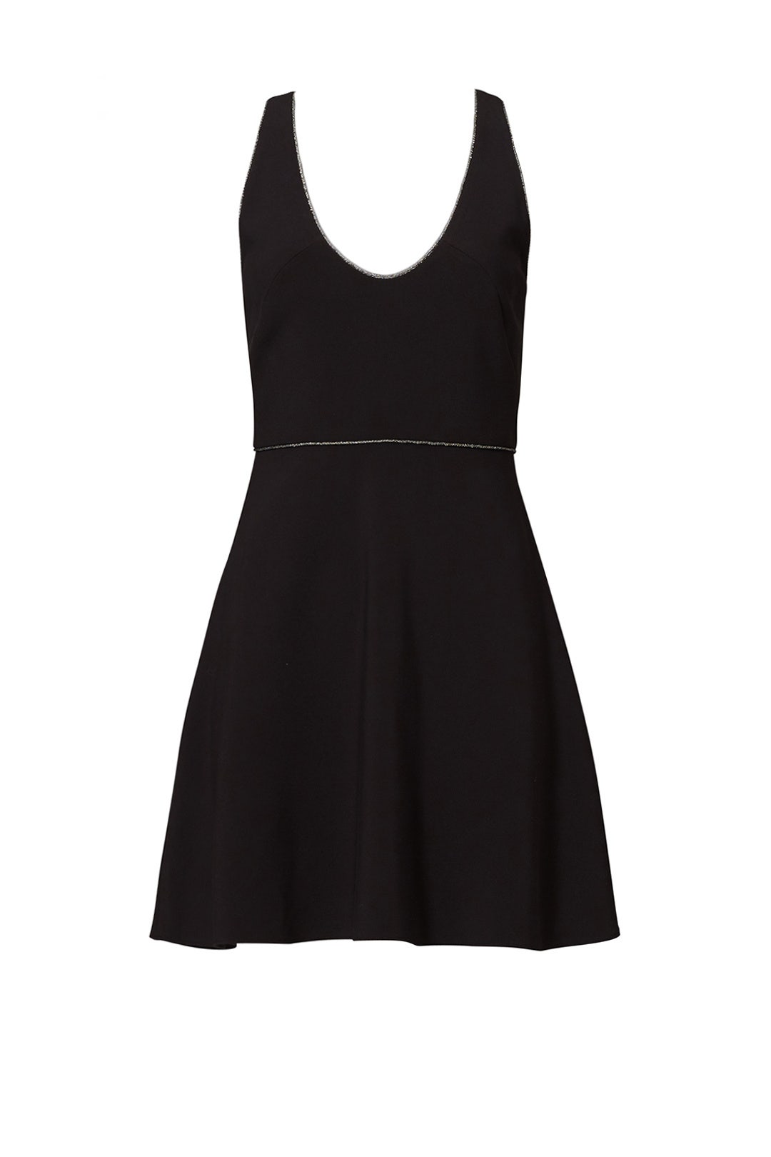 Black Deep V Dress by HALSTON 3