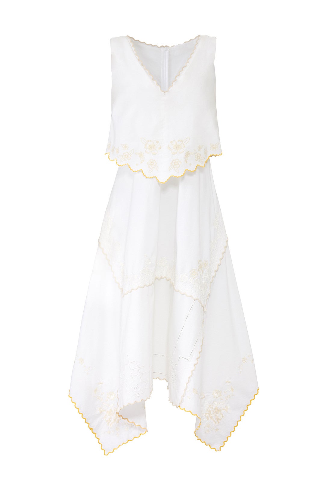 see by chloe embroidered dress See by Chloe Eyelet-Embroidered Mini Dress White Cotton Size US 4 –  Celebrity Owned main image 0