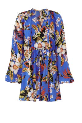 dvf cinch sleeve shirt dress