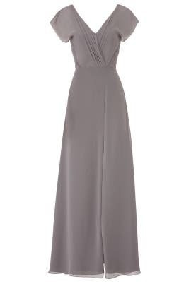 monique lhuillier grey gown