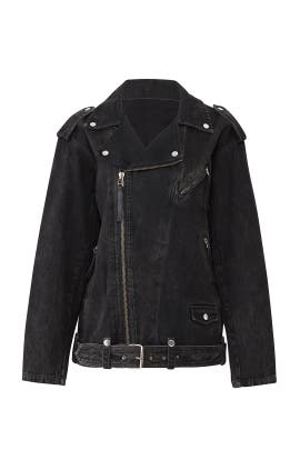 the kooples black denim jacket