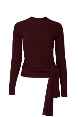 Tie Waist Ribbed Pullover by 3.1 Phillip Lim