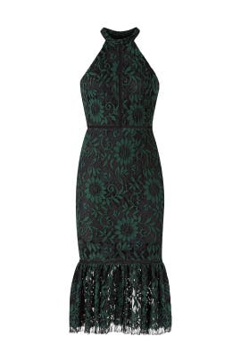 Green Over Black Dress by Alexia Admor 