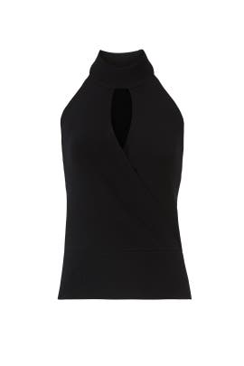 mock neck keyhole top