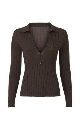 Ribbed Polo Pullover by VINCE. for $55 