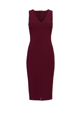 plum sheath dress