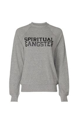 spiritual gangster varsity sweatshirt