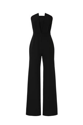 trina turk black cape jumpsuit
