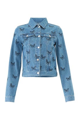 good vibes only denim jacket