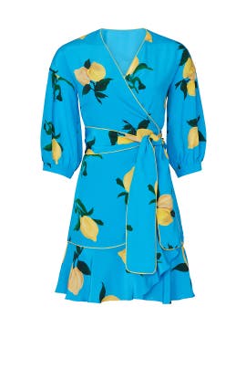 Lemon Printed Wrap Dress by Chinti & Parker