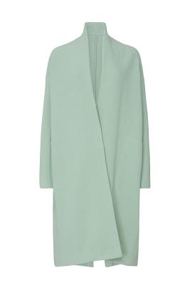Mint Collarless Long Coat by VINCE.
