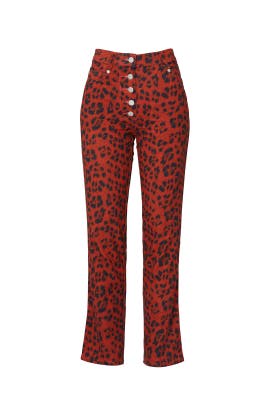 Red Leopard Junior Jeans by MIAOU for 