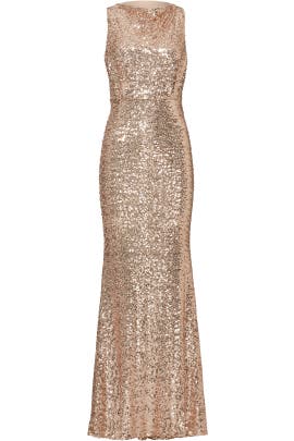 Bridesmaid Dresses Gowns The Runway Badgley Mischka Blush Sequin Blouson Gown