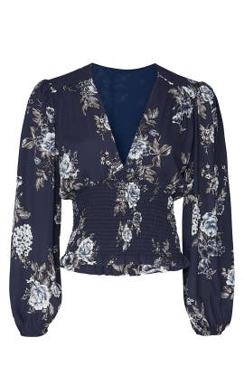 smocked waist blouse