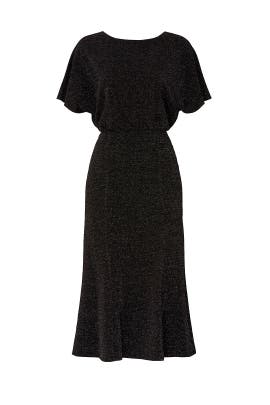 Silver Metallic Knit Dress by Donna 