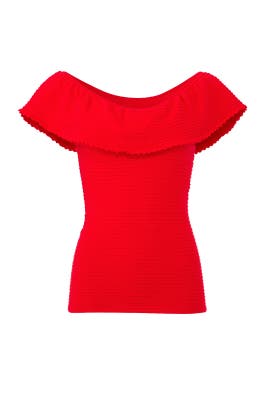 milly textured flounce dress