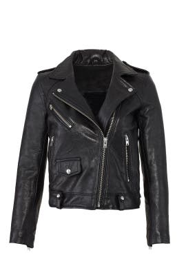 Black Ebeyna Leather Jacket by Iro for 