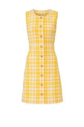 yellow plaid dress