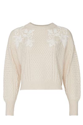 Lace Applique Pullover by Rebecca 