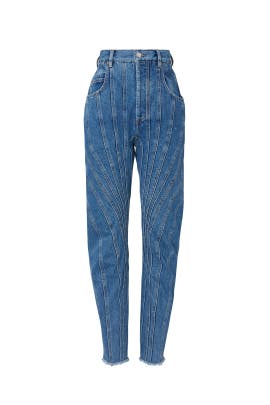 High Spiral Denim Jeans by MUGLER