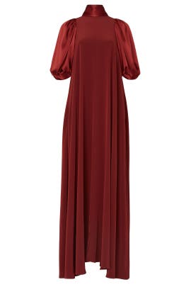 Puff Sleeve High Neck Gown by Co for 