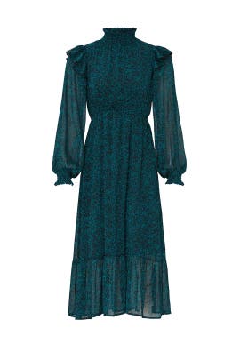 teal dress with sleeves