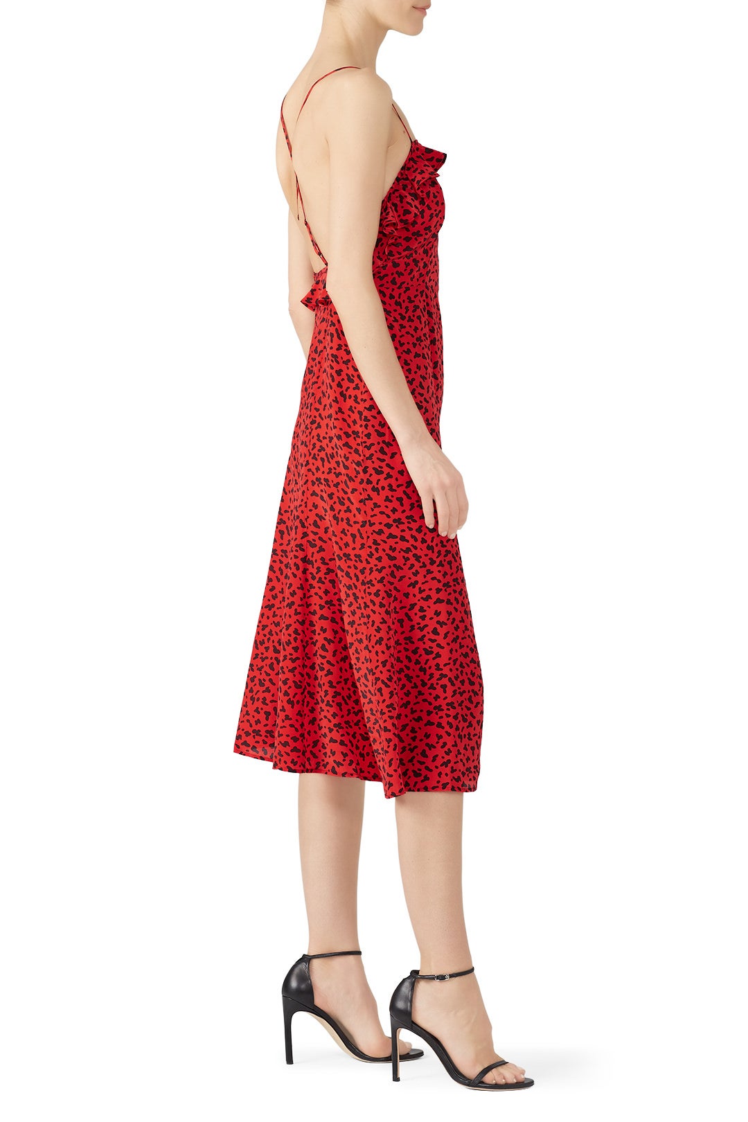 Leopard Long Red Silk Dress by The Kooples 2