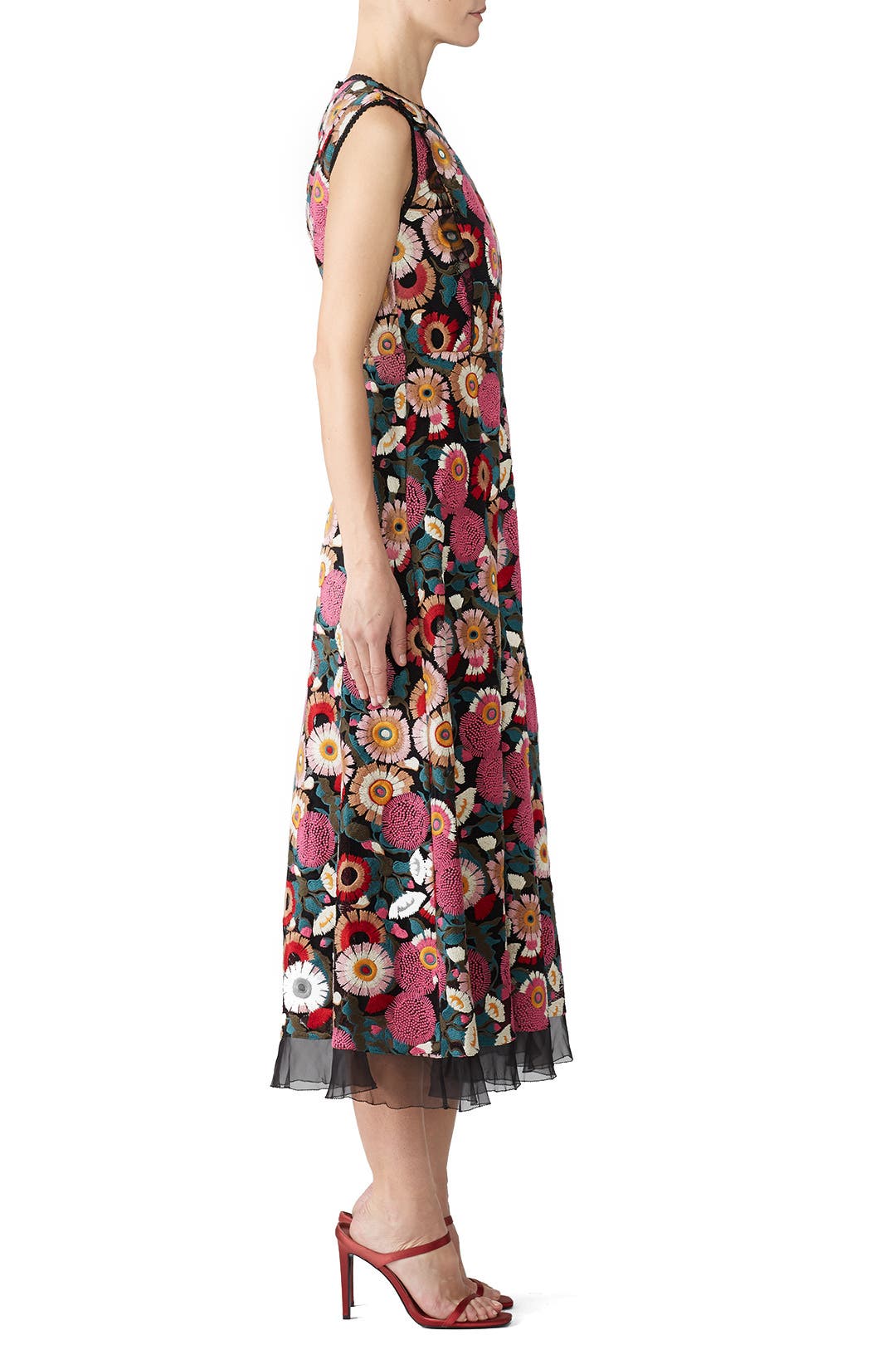 Embroidered Ruffle Dress by RED Valentino | Rent the Runway