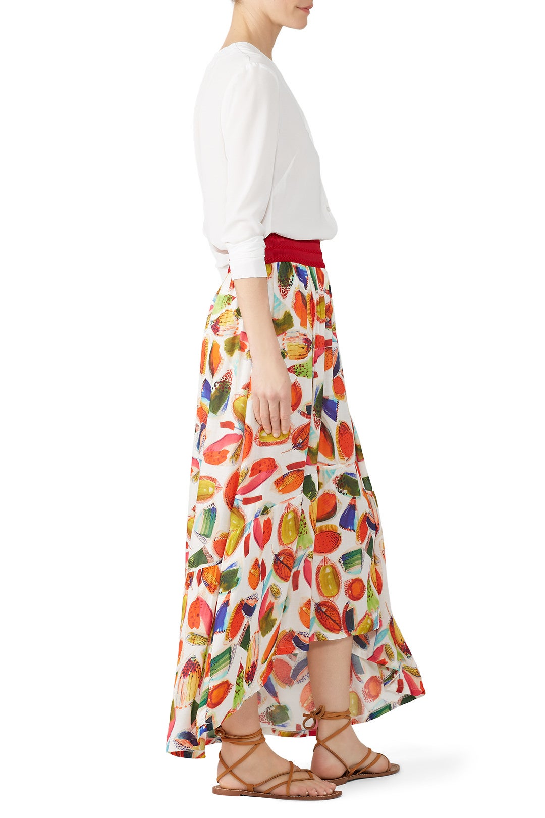 Fruit Printed Midi Skirt by Aldomartins 2