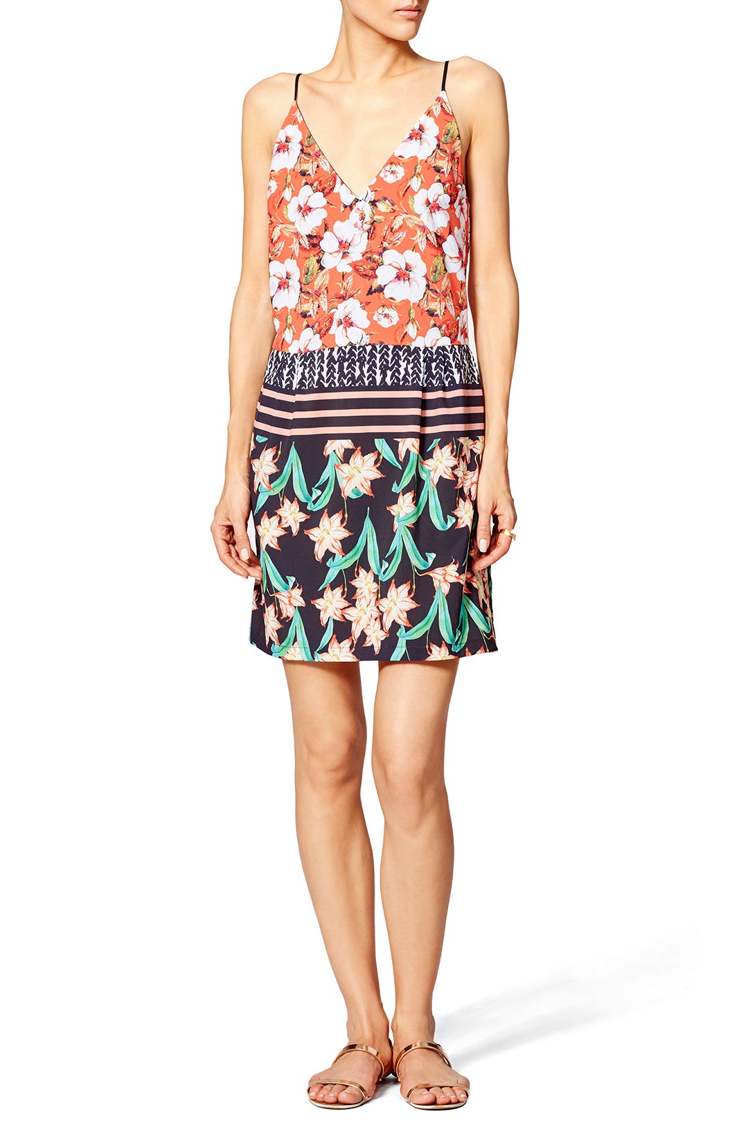 Floral Sunrise Slip Dress by Clover Canyon 0