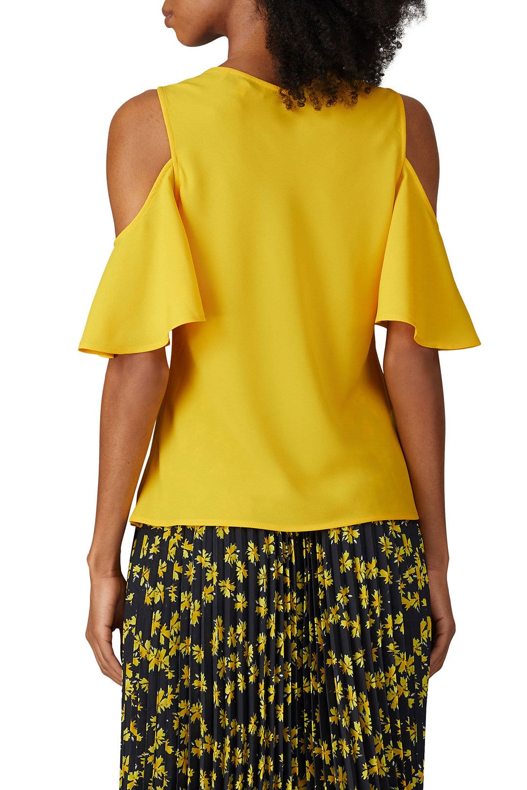 Yellow Cold Shoulder Blouse by Derek Lam 10 Crosby x RTR 2