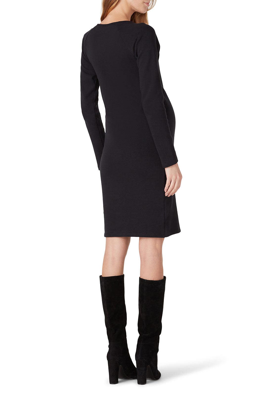 Black Raglan Maternity Dress by Stowaway | Rent the Runway