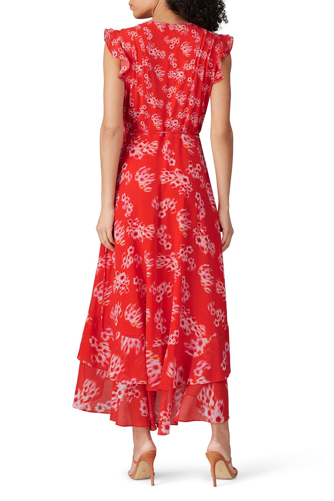 all saints red wrap dress Dela Jasmine Wrap Dress by AllSaints