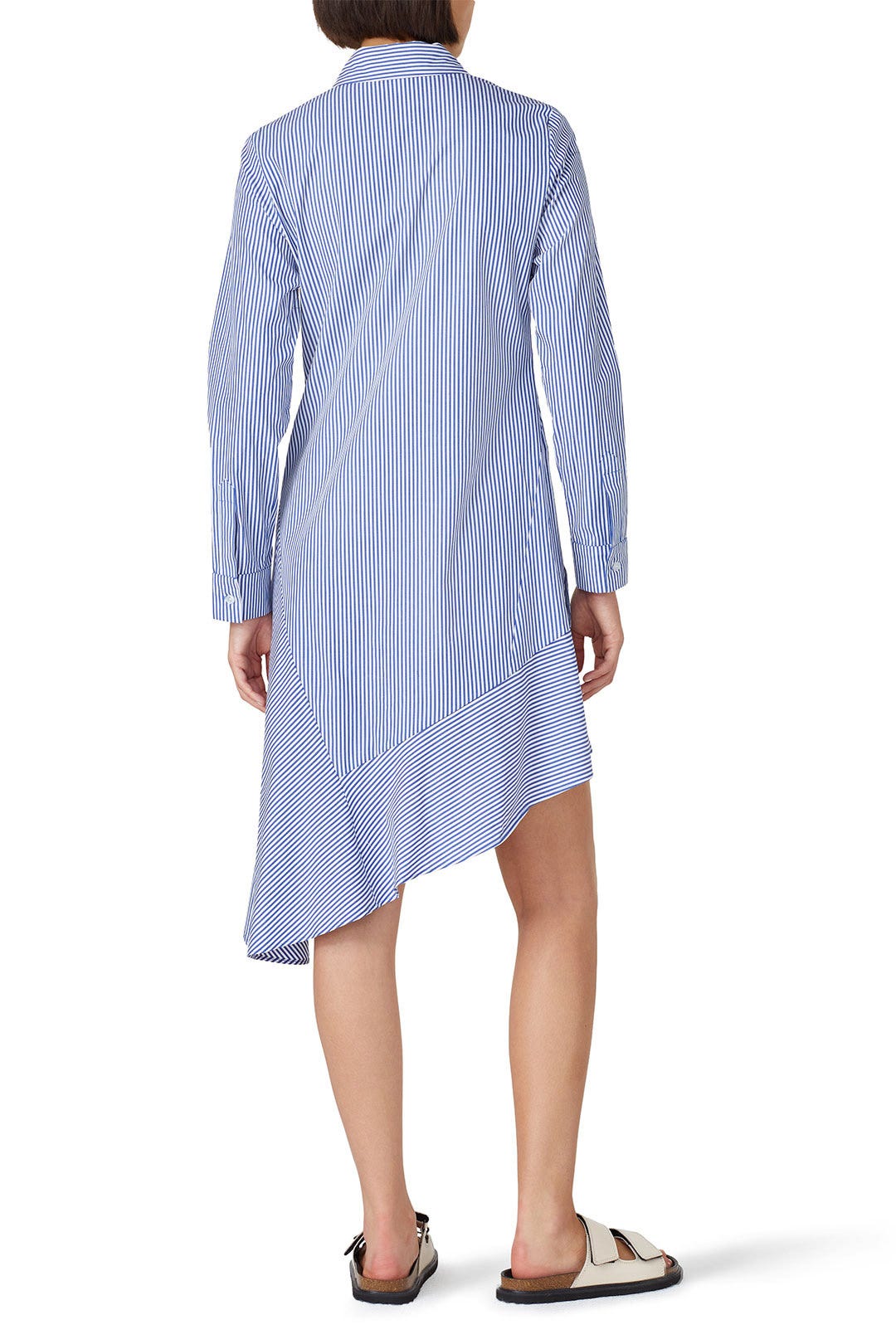 Pinstripe Asymmetric Shirtdress by Koché x RTR 2